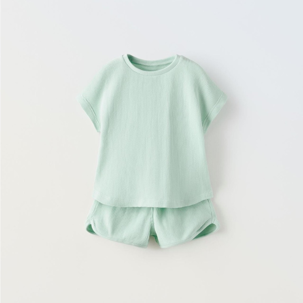NWT Zara Waffle Knit Matching Set